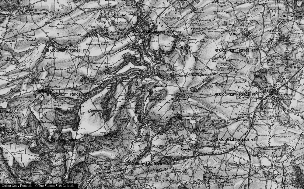 Old Map of Slaughterford, 1898 in 1898