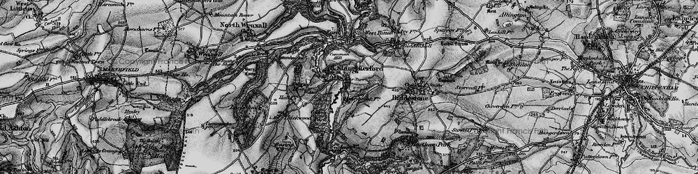 Old map of Slaughterford in 1898