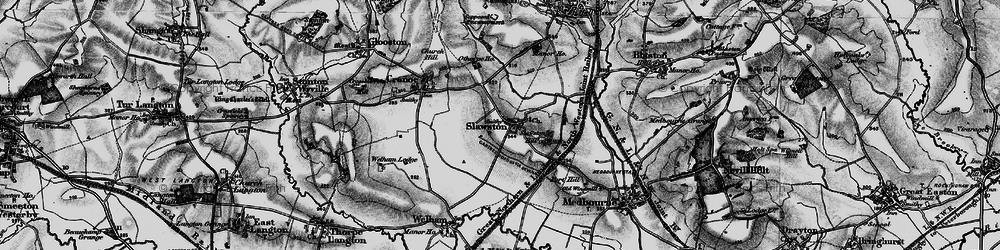 Old map of Slawston in 1899