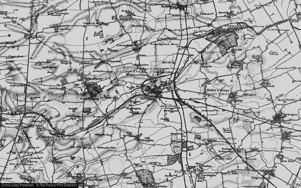 Old Map of Sleaford, 1895 in 1895