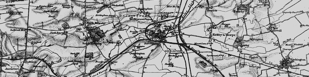 Old map of Sleaford in 1895
