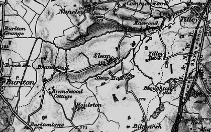 Old map of Sleap in 1897