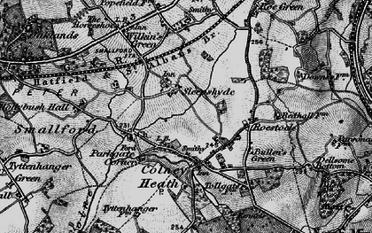Old map of Sleapshyde in 1896