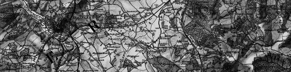 Old map of Sleapshyde in 1896