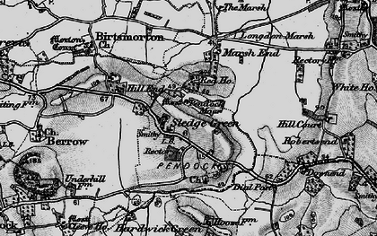 Old map of Sledge Green in 1898