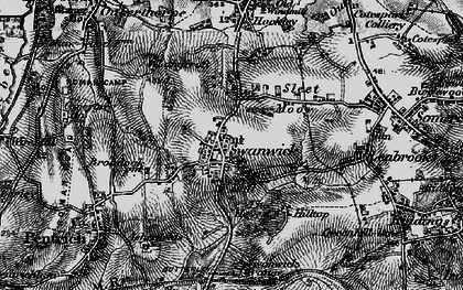 Old map of Sleet Moor in 1895