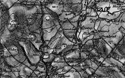 Old map of Black Lyne in 1897