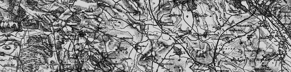 Old map of Slindon in 1897
