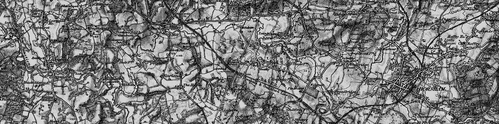 Old map of Slinfold in 1895
