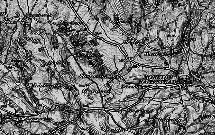 Old map of Bughead Cross in 1898