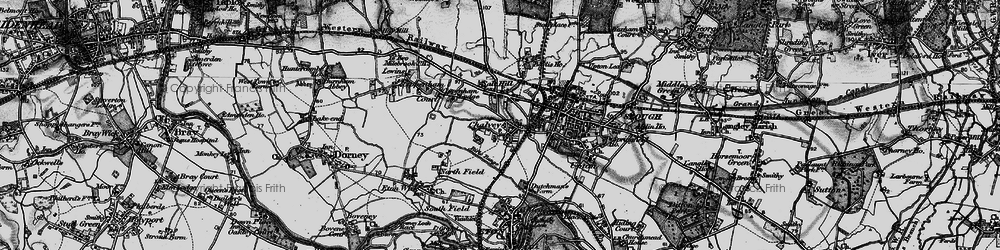 Old map of Slough in 1896