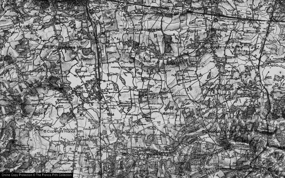 Old Map of Historic Map covering Broadbridge in 1895