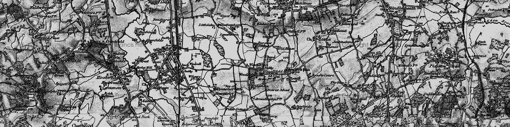 Old map of Bridgeham Grange in 1895