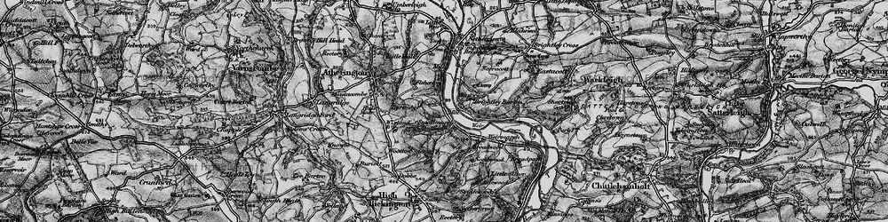 Old map of Brightley Barton in 1898