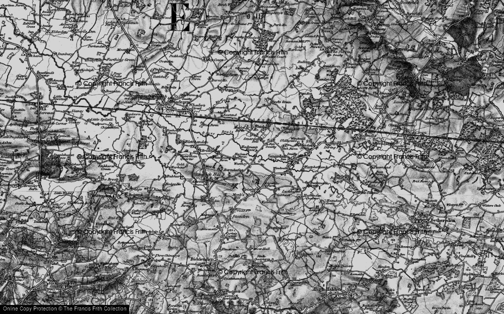 Old Map of Smarden Bell, 1895 in 1895