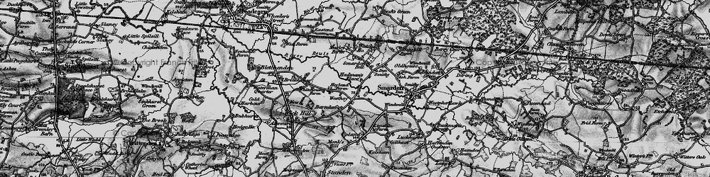Old map of Smarden Bell in 1895