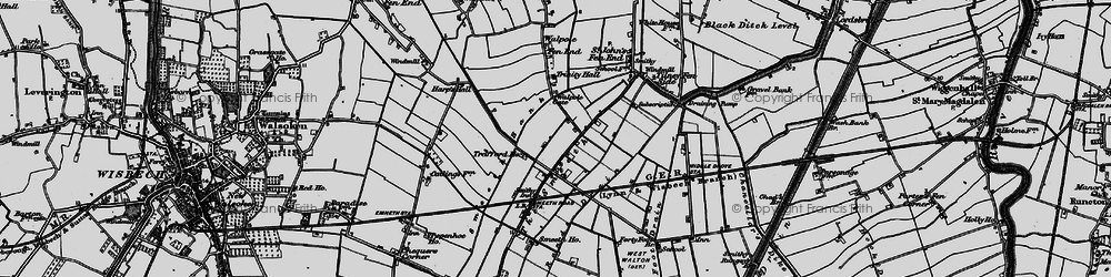 Old map of Smeeth, The in 1893