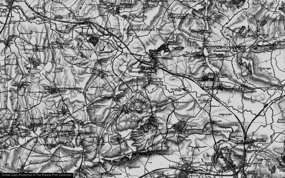 Old Map of Historic Map covering Bull Spinney in 1898