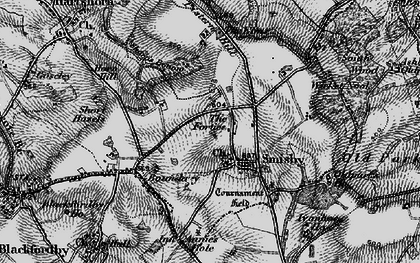Old map of Smisby in 1895