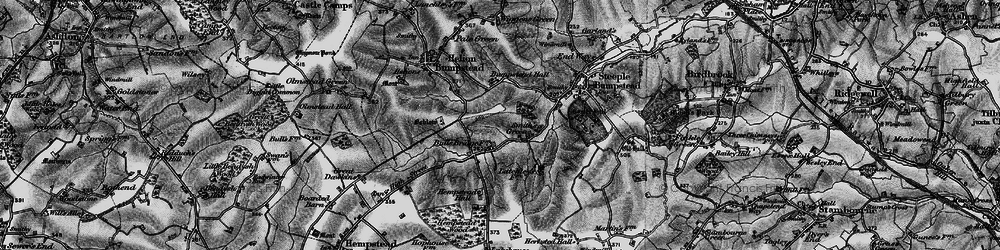 Old map of Latchley's Fm in 1895