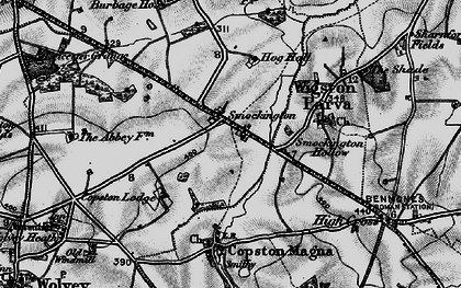Old map of Smockington in 1899