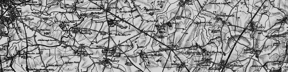 Old map of Smockington in 1899