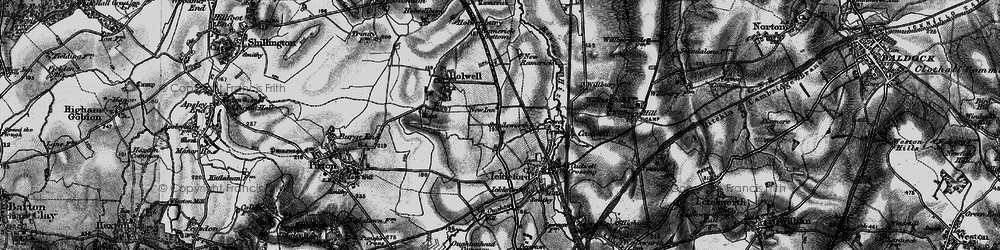 Old map of Snailswell in 1896