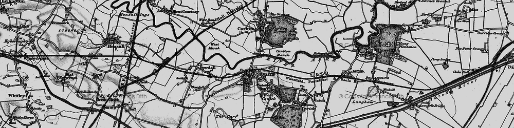Old map of Snaith in 1895