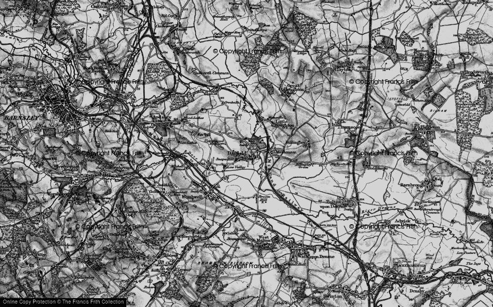 Old Map of Snape Hill, 1896 in 1896