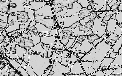 Old map of Snave in 1895