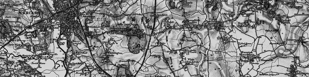 Old map of Bredicot in 1898