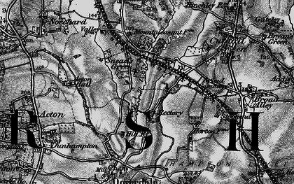 Old map of Sneads Green in 1898