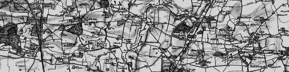 Old map of Linger Hill in 1898