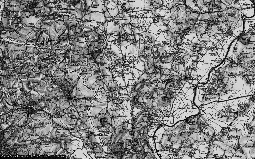 Old Map of Snig's End, 1896 in 1896