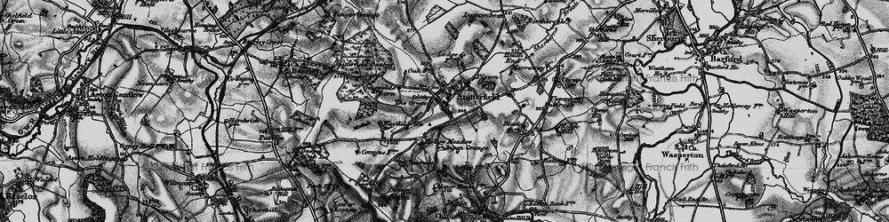 Old map of Snitterfield in 1898