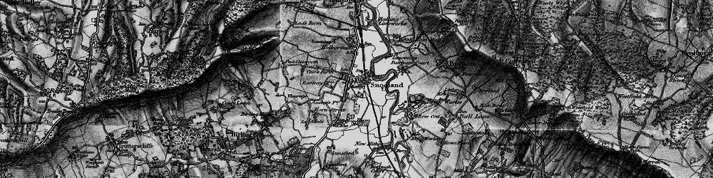 Old map of Snodland in 1895