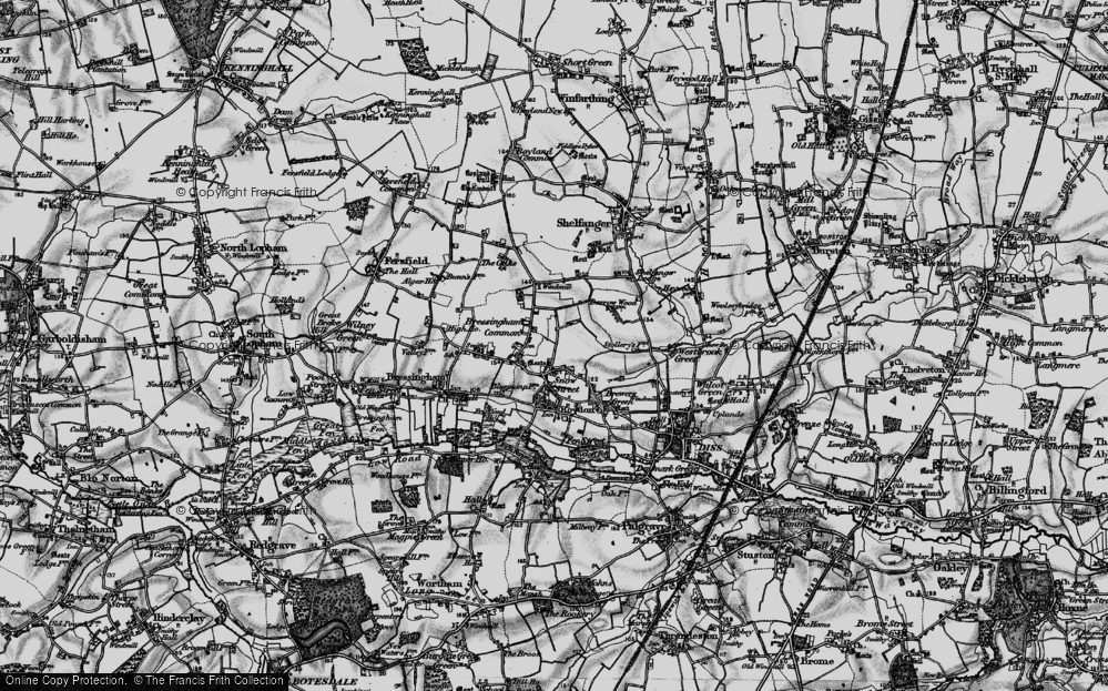 Old Map of Snow Street, 1898 in 1898