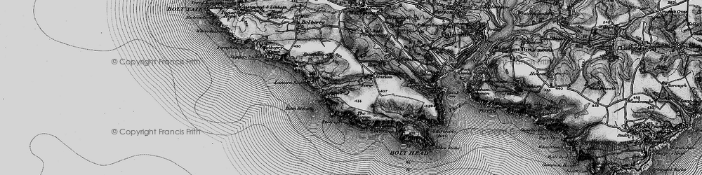 Old map of Bolt Head in 1897