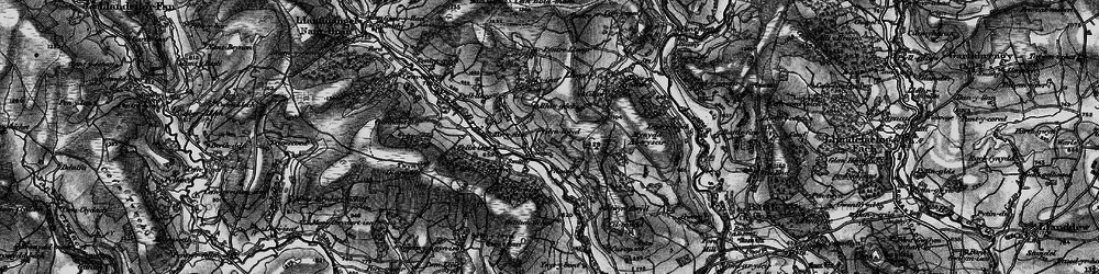 Old map of Afon Ysgir in 1898