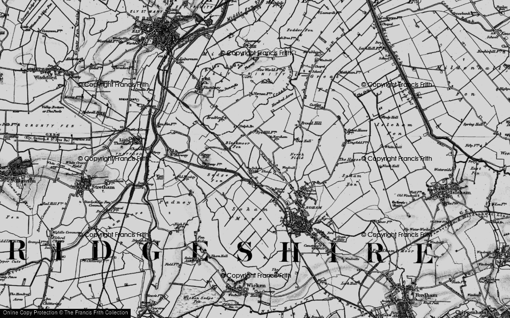 Old Map of Soham Cotes, 1898 in 1898