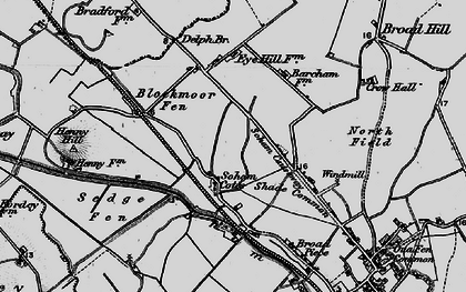 Old map of Soham Cotes in 1898