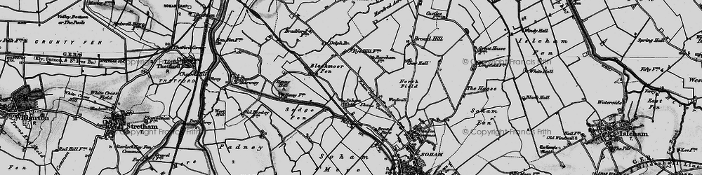 Old map of Soham Cotes in 1898