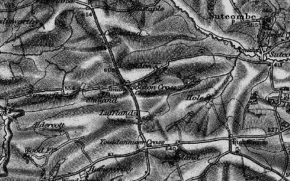 Old map of Soldon Cross in 1895