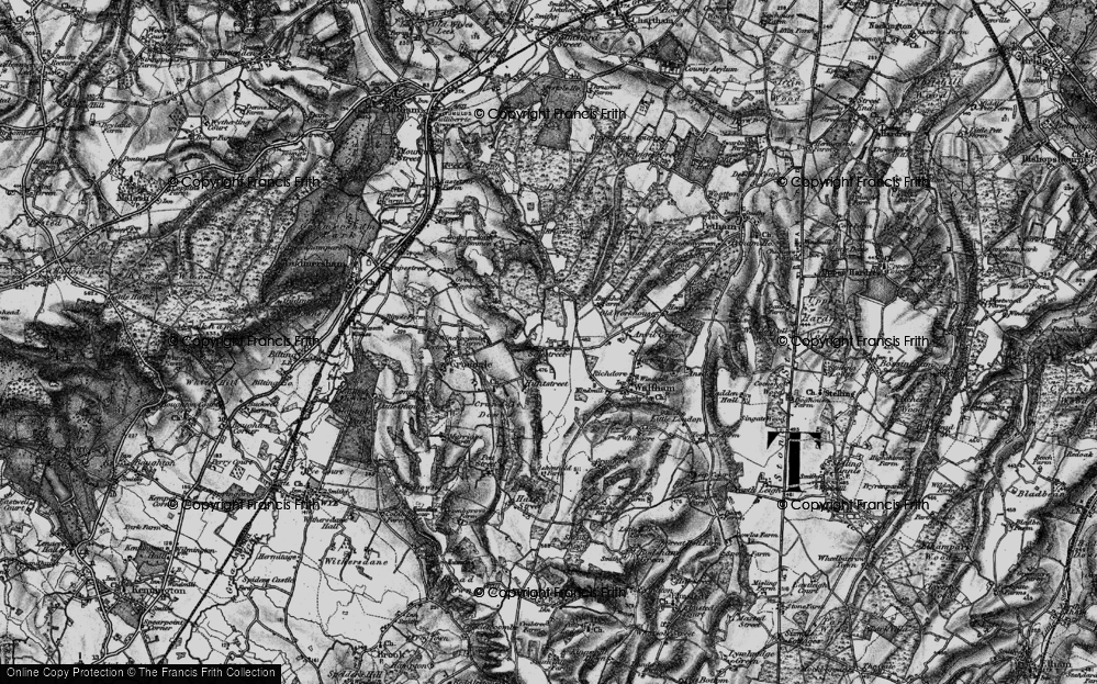 Old Map of Sole Street, 1895 in 1895