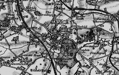Old map of Solihull in 1899