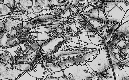 Old map of Sollers Dilwyn in 1899