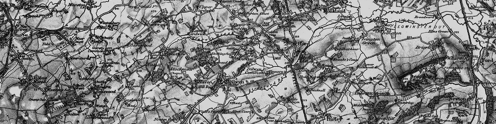 Old map of Sollers Dilwyn in 1899