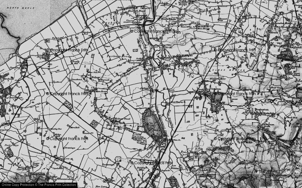 Old Map of Sollom, 1896 in 1896
