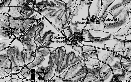 Old map of Somerby in 1899