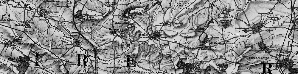Old map of Burrough Hill Country Park in 1899